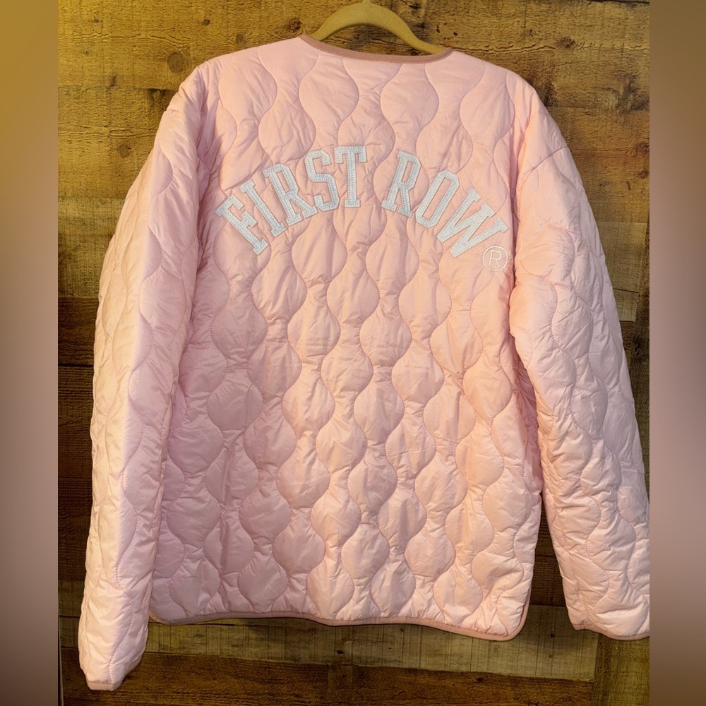First Row Denim men's pink quilted puffer jacket - Picture 5 of 7